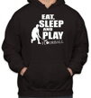 Motivačná zábavná mikina pre športovcov -pre všetkých florbalistov -Mikina - Eat, sleep and play floorball