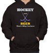 Originálna a vtipná mikina pre hokejových fanúšikov a milovníkov piva -Mikina- Hockey and Beer, that's why i'm here