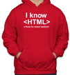 Vtipná mikina pre všetkých machrov v IT programátorov zo série povolanie a hobby- Mikina I know HTML-How to meet ladies