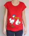 Pregnancy t-shirt - stork with baby