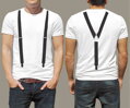 T-shirt - Fake suspenders