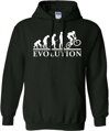 Originálne vtipná, motivačná športová mikina pre cyklistov - bikerov zo série evolúcia-Mikina Evolúcia Bicykel