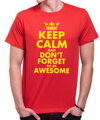 Pánske cool tričko z kolekcie KEEP CALM-KEEP CALM AND DON'T FORGET TO BE AWESOME