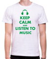 T-shirt - KEEP CALM AND LISTEN TO MUSIC