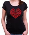 Women's T-shirt - Folk pattern heart