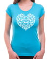 Women's T-shirt - Folk pattern heart