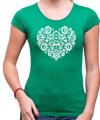 Women's T-shirt - Folk pattern heart