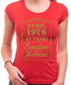 Birthday's t-shirt - XX yeaes of beeing sunshine