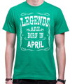 Birthday's t-shirt - LEGENDS ARE BORN IN ... (chose month)