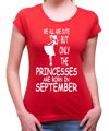 Birthday's T-shirt - PRINCESSES ARE BORN IN ... (chose month)