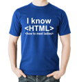 T-shirt - I know HTML