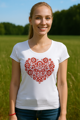 Women's T-shirt - Folk pattern heart