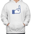 Humorná originálna mikina -like FB s fuckerom, pre nepriaznivcov sociálnej siete facebook-Mikina- (fuck) like FB 