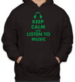 Vtipná hudobná mikina z kolekcie Keep calm, pre hudobných fanúšikov-Mikina KEEP CALM AND LISTEN TO MUSIC-zachovaj pokoj a počúvaj hudbu