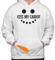 Originálna a vtipná,vianočná mikina s potlačou Snehuliak, vhodná ako darček pod stromček -Mikina - Kiss my carrot