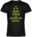 T-shirt - KEEP CALM AND LISTEN TO MUSIC