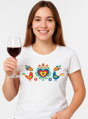 Women's T-shirt - Folk pattern birds