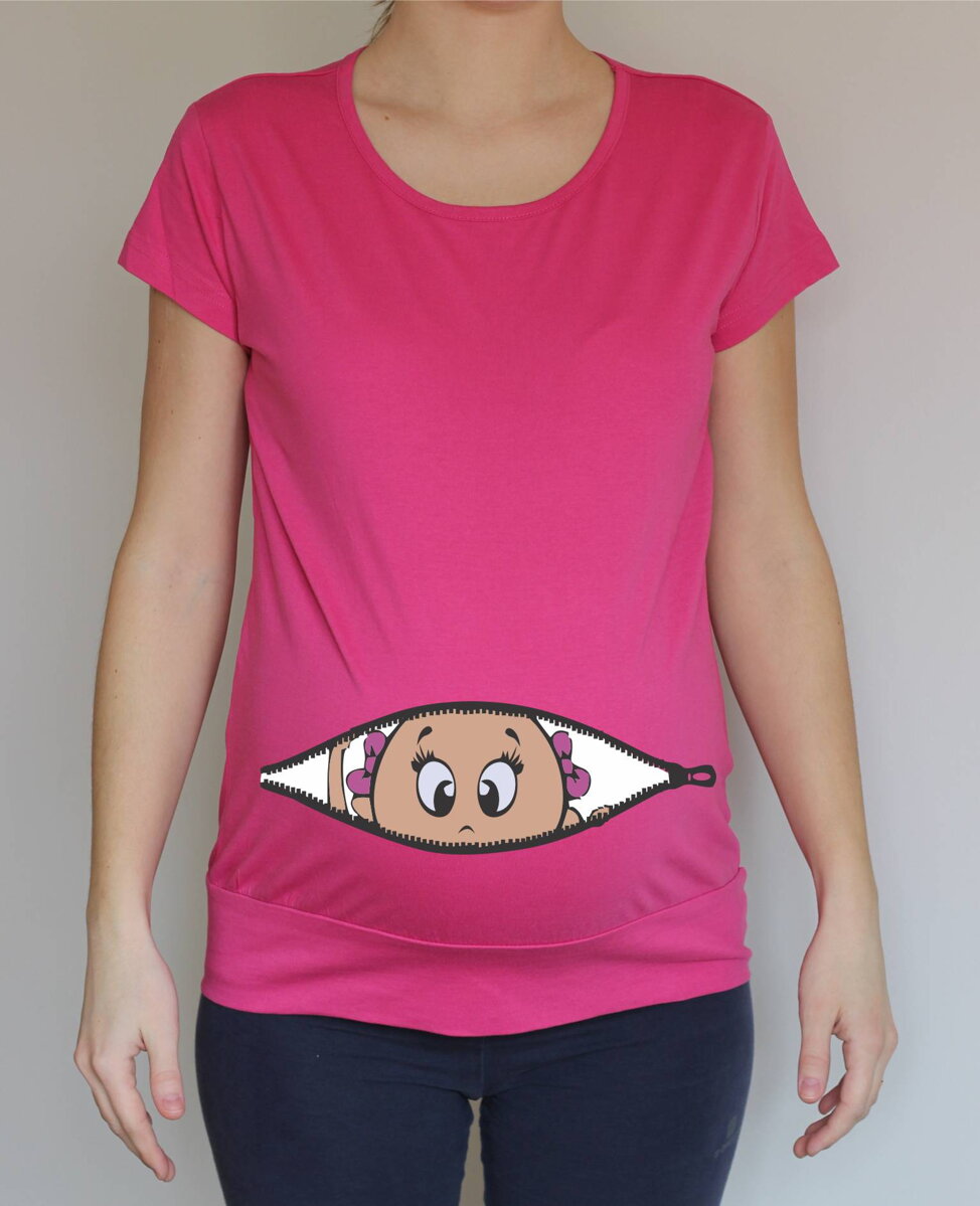 Pregnancy tshirt baby zipper girl ǀ