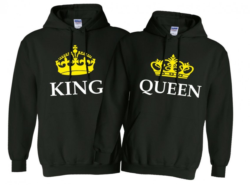 Men / women hoodie KING - QUEEN (king / queen) ǀ Fajntričko.com