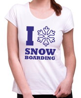 Štýlové dámske tričko pre milovníčky športu-snowboarding-Dámske tričko I snowboarding