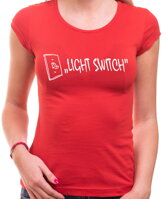 Vtipné a originálne tričko pre dámy so zmyslom pre humor-Tričko - Light Switch (dámske)- spínač svetla