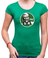 Originálne a vtipné tričko- marihuana parodia na KFC-známy fastfood, skvelé na párty-tričko THC