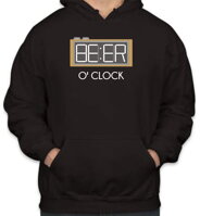 Vtipná mikina na párty pre milovníkov piva z kolekcie pivo a alkohol -Mikina- Beer O'clock (Čas na pivo)