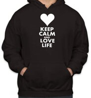 Vtipná fajnmikina z kolekcie keep calm,pre dámy so zmyslom pre humor a milujúce život-Dámska mikina - KEEP CALM AND LOVE LIFE