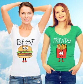 Women's friendships t-shirts - BEST FRIENDS - Fast food :)