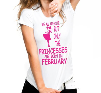 Birthday's T-shirt - PRINCESSES ARE BORN IN ... (chose month)