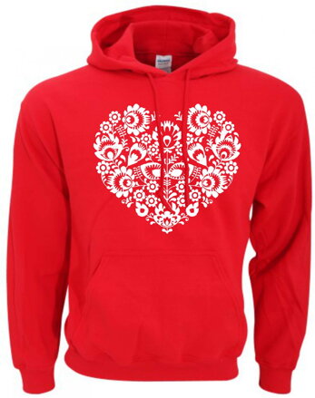 Hoodie - Folk pattern heart