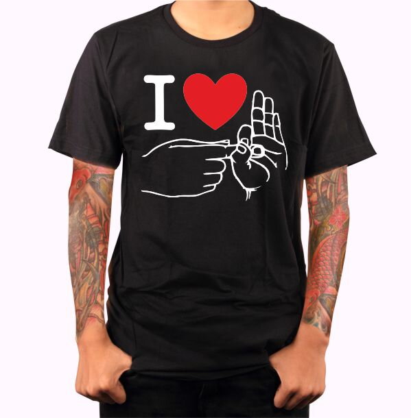 T-shirt- I love sex - fingers