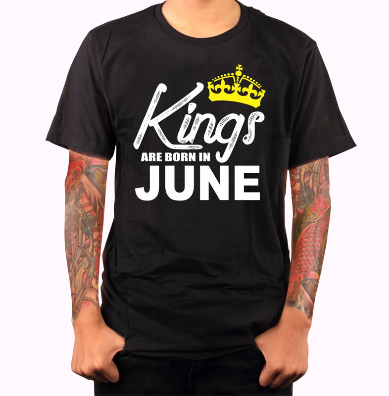 Men's T-shirt - KINGS ARE BORN IN ... (choose month) Men's T-shirt - KINGS ARE BORN IN ... (choose month)