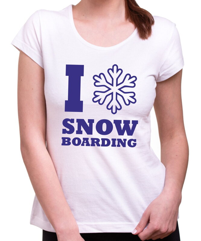 Dámske tričko I snowboarding
