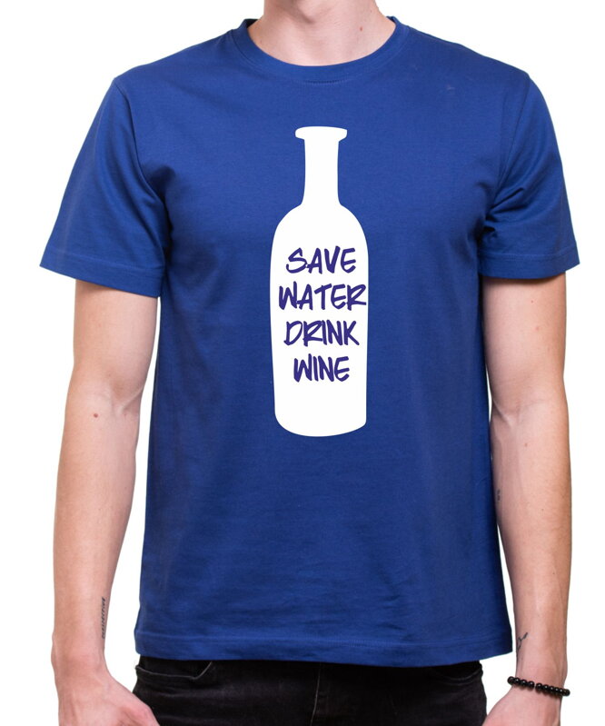 T-shirt - Save water drink wine 