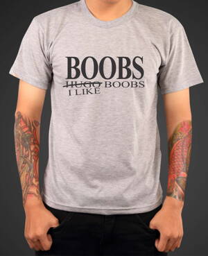 T-shirt - I LIKE BOOBS no Hugo